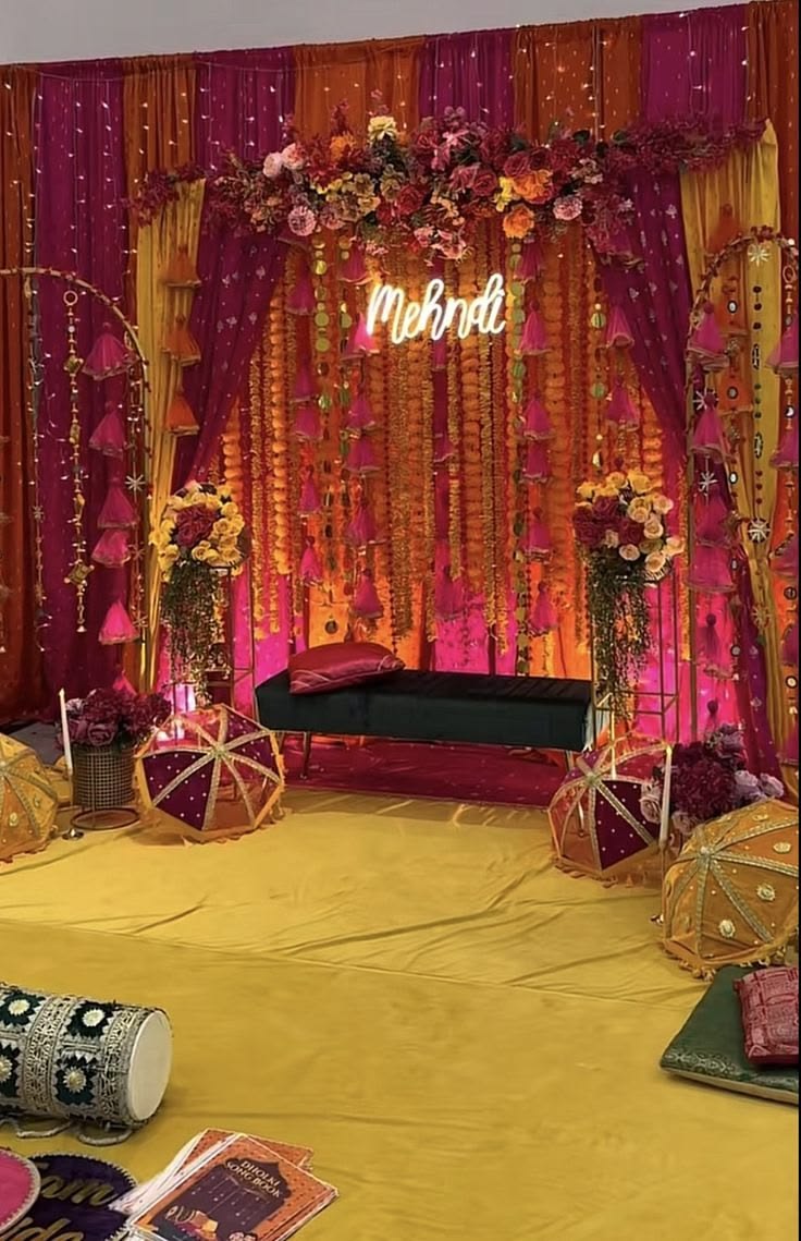 Mehendi decoration in Indore — Balloonz Decorative Studio