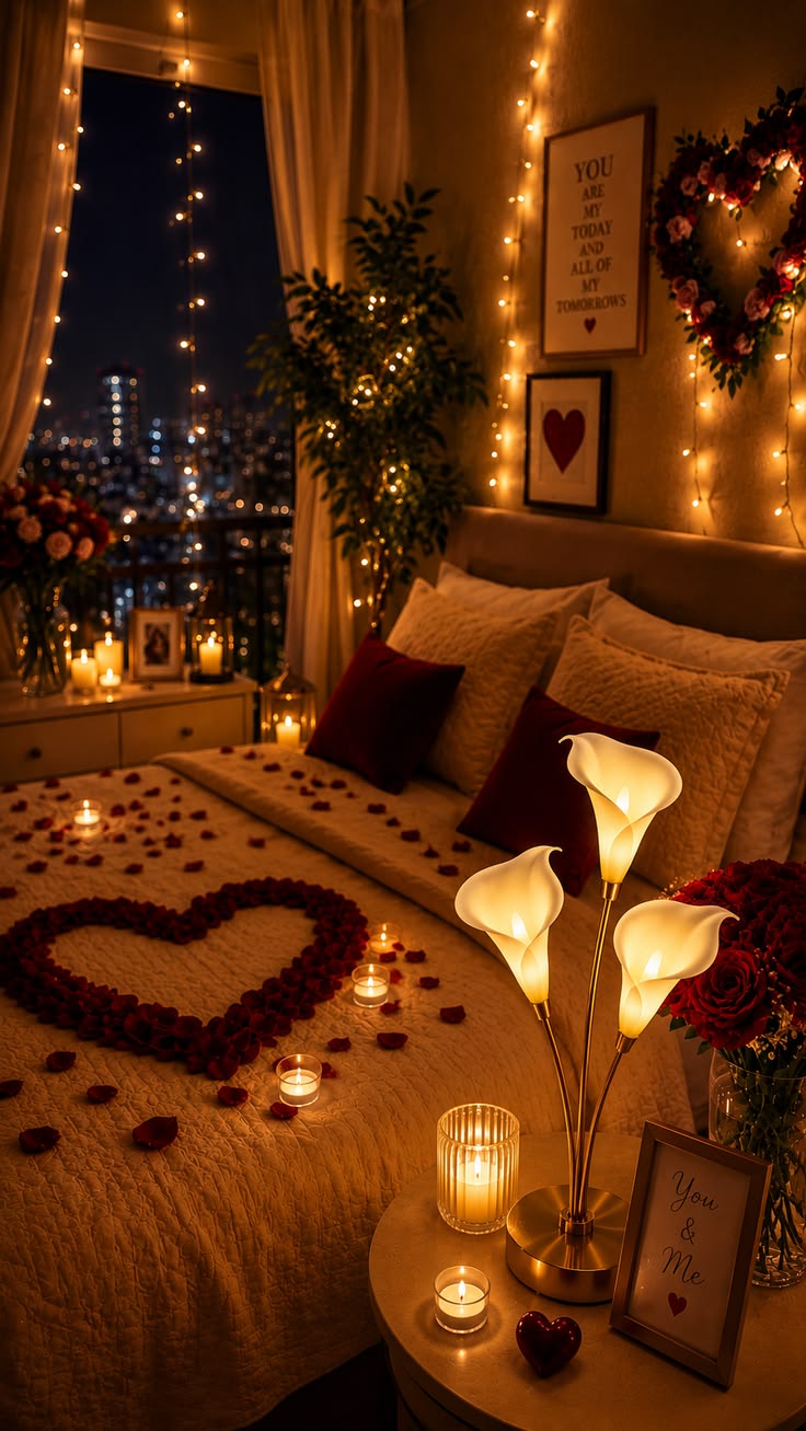 Romantic room decoration in Indore — Balloonz Decorative Studio
